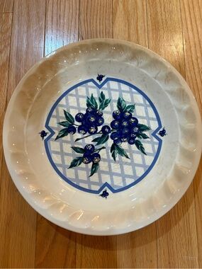 Vintage The Farmer's Market Collection Blueberry Pie Plate serving dish
